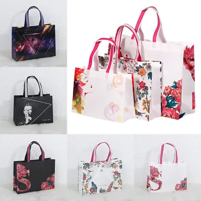 £3.53 • Buy Reusable Non-Woven Tote Womens Ladies Shopping Bag Travel Foldable Grocery Bags