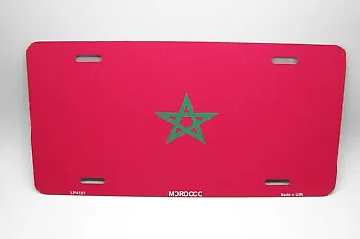 Morocco Flag Metal Car License Plate Almaghrip Moroccan Flag Car License Plate • $12.99