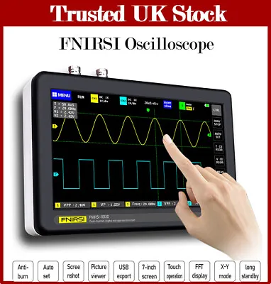 £168.35 • Buy Pocket 2CH Digital Tablet Oscilloscope 100MHz Bandwidth 1GS Sampling Rate
