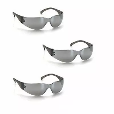 Pyramex S4170S INTRUDER Safety Glasses Silver Mirror Sunglasses 3 Pair Pack • $7.95