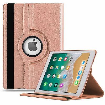 Leather 360 Rotating Smart Case Cover For IPad 8th 7th 6th 5th Air Mini 1 2 3 4 • £4.99