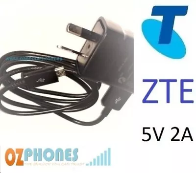 ZTE Telstra Wall Charger Tough Max 3 T86 Axon 7 Axon Mini 5v 2a • $38.99