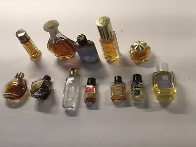 VINTAGE LOT 12 Miniature Perfume Bottles With Perfume • $12