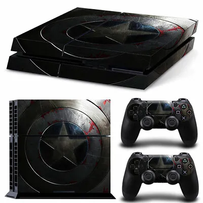 $14.95 • Buy Playstation 4 PS4 Console Skin Decal Sticker Captain America +2 Controller Skin