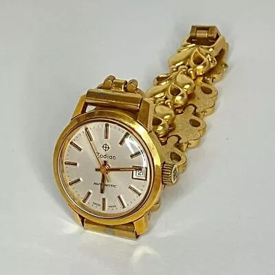 Zodiac Automatic Wristwatch Gold Vintage Ladies • £218.24