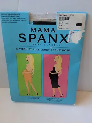 NIP NEW Spanx Mama Shaping Sheers Pantyhose Maternity Black Size D Supports Back • $13.49