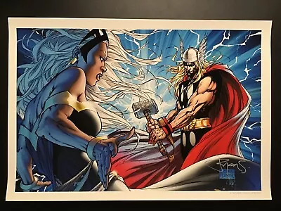 MARVEL STORM THOR Print By MICHAEL TURNER Art Print SIGNED ASPEN NYCC 2019 • $74.99