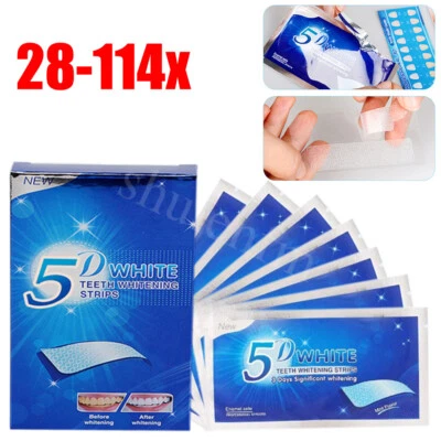 $4.99 • Buy 28-112x Whitening Strips Pro Safe White Tooth Clean Bleach Dental Strength Au