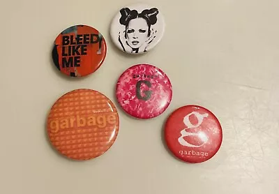 Garbage Shirley Manson Pinback Tourpins Lot Of 5 • $11.75