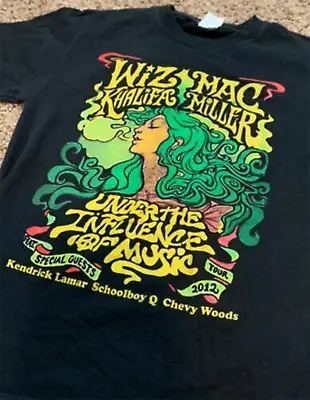 Mac Miller Wiz Khalifa Tour Black T Shirt Size S M L 234XL NL1725 • $19.94