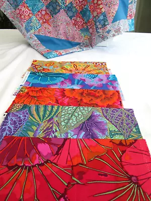 BN Fab Kaffe Fassett 100% Cotton Remnants X 5  For Quilting & Crafts • £1.99