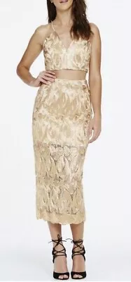 Alice McCall Electric Dreams Gold Skirt Size 6 XS • $59