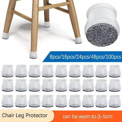 $10.99 • Buy 100pcs Ruby Slider Chair Leg Protector For Hardwood Floors Fits All Shape Chair