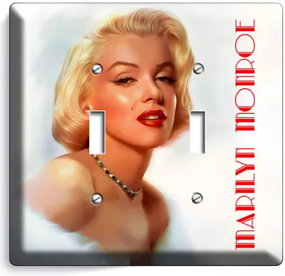 Marilyn Monroe Sexy Retro Actress Double Light Switch Wall Plate Home Room Decor • $21.99