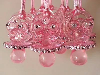 12 Minnie Mouse Pink Pacifier Necklaces Baby Shower Game Its A Girl Favors Prize • $17.99