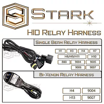 Xenon HID Conversion Kit Relay Wiring Harness H1 H8 H9 H11 9005 9006 9140 9145 • $8.99