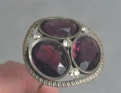 £157.41 • Buy  Antique Hat Pin Amethyst Stones Large Top 1.75 Victorian Edwardia 19th 
