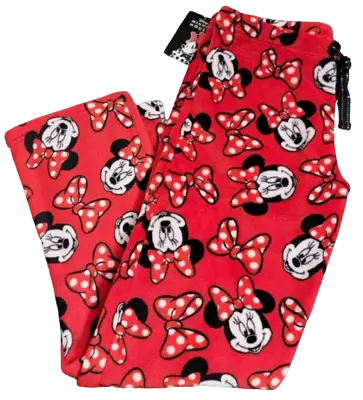 Official Mickey & Minnie Mouse Red Comfy Fleece Lounge Pajama Pants! (Adult M) • $19.99