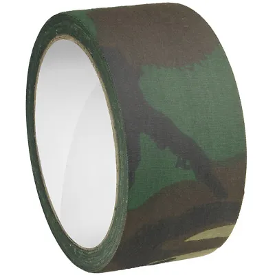 MFH Fabric Tape 5cm X 10m Hunting Duct Tape Shooting Camouflage Woodland Camo • £12.95