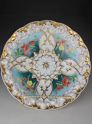 Antique Carl Tielsch C.T.  Germany Porcelain Bowl With Floral And Gold Trim Deco • $175