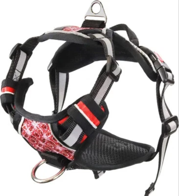 £4.98 • Buy VanGeeStar Red Bling Glitter Style No-Pull Small Dog Harness Size Medium