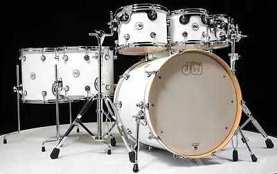 DW Design Series 7pc Drum Set - Gloss White • $2696