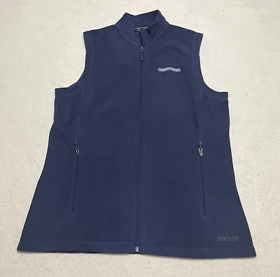 Marmot Fleece Vest Men's XL Blue Sleeveless Zip Pockets American Express • $17.95