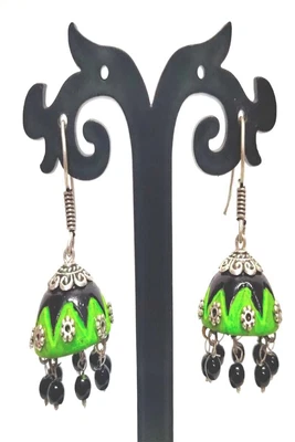 $22.97 • Buy Indian Terracotta 1.5  Long Fashion Jhumka Jhumki Earrings Set Gnj407