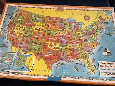 VTG “Victory” Plywood Jig-saw Puzzle Of Industrial Life Of  The USA GJ Hayter** • $22.20