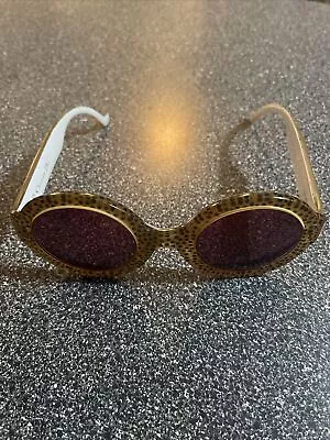 Woman’s CHRISTIAN DIOR 2567 Vintage ROUND Rare Sunglasses 140 Yellow Black Dots • $199.99