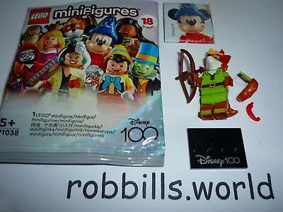 Lego Minifigure Disney 100 Series   - # 14 Robin Hood * New * • $12.50