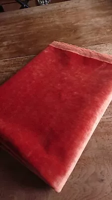 Zoffany Velvet Fabric 'Glinebourne'. Red Rust 130 X 141cm (A317) • £26