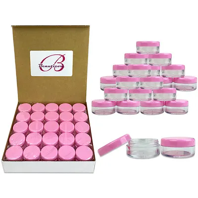 1000 Pieces 5 Gram/5ML Pink Plastic Makeup Cosmetic Cream Sample Jar Containers • $106.99