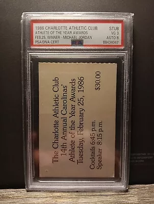 Feb-1986 Michael Jordan Signed  Ticket Stub PSA/DNA Pop 1-Rare Broken Foot Time • $6999.99