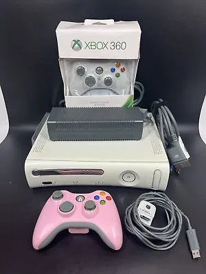 Xbox 360 20GB HDD Pro Console (Formatted) Tested - Clean! 2 Controllers Cords! • $69.50