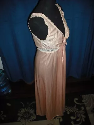 Farrah Fawcett Owned & Worn 70's Peach Nightgown W/lace Stylist Sydney Guilaroff • $749.50