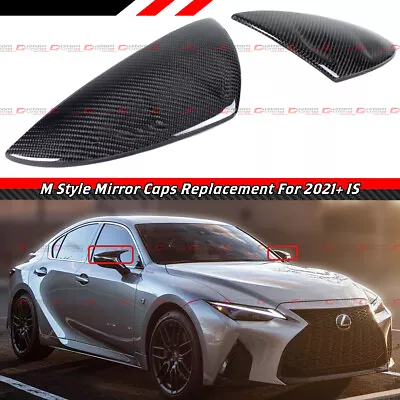 For 21-24 Lexus Is300 Is350 Is500 M Style Carbon Fiber Mirror Cover Replacement • $199.33