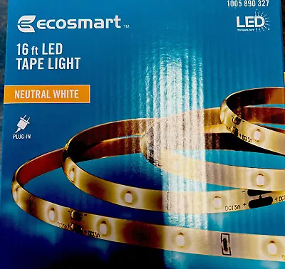 EcoSmart 16 Ft. Indoor Neutral White LED Strip Light NEW • $9.99