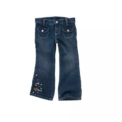 Gymboree Pups And Kisses Blue Hugs Jeans Pants New Nwt Girls 12 Hearts Red • $18.95