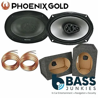 Phoenix Gold Z69CX 3-Way 6x9  440 Watts Car Speakers & 6x9 Grey Pod Box (Pair) • £79.95