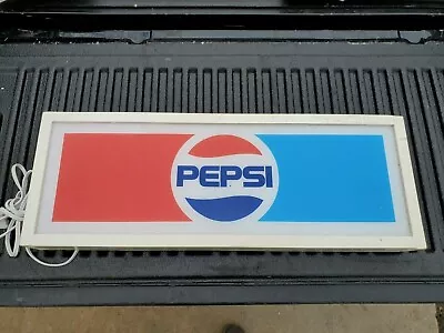  Vintage Pepsi Cola Vending Machine Panel Lighted Soda Sign  • $135.20