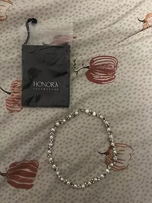 Honora Pearl Freshwater Pearl Necklace Pink White And Grey  • £40