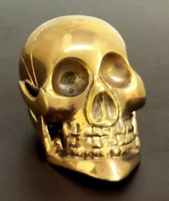 Nautical Solid Brass Heavy Skull Head Handle For Wooden Walking Cane/Stick • $21