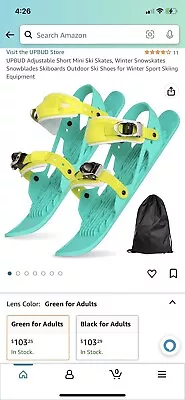 UPBUD Adjustable Short Mini Ski Skates With Storage Bag • $40