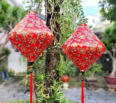 Set 2 Pcs Vietnam Silk Lanterns 90cm For Wedding Tents Decor Restaurant Decor • $130