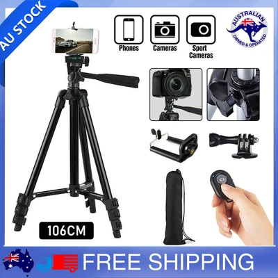 $12.90 • Buy Adjustable Camera Tripod Stand Phone Holder Mount For IPhone Samsung Travel  AU