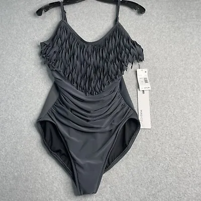 Magicsuit One Piece Swimwear Women’s 12 Gray Fringe Slimming NWT $154 Msrp • $60