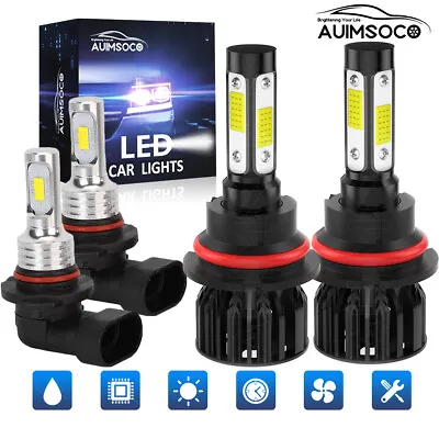 9007/HB5+H10 LED Headlight Bulbs Kit Hi/Lo+Fog Light For Ford Lobo 2002-2003 • $34.99