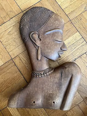 Art Deco Hagenauer Or  Hagenauer Style African Wooden Bust / Book End • £125