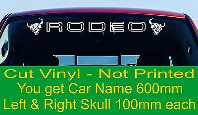 RODEO 4x4 Ute Windscreen Longhorn Skull Stickers Set 900mm • $22.90